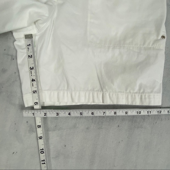 White Shorts Jones New York Signature Womens Size 8 Cotton High Rise Pockets - Picture 10 of 12